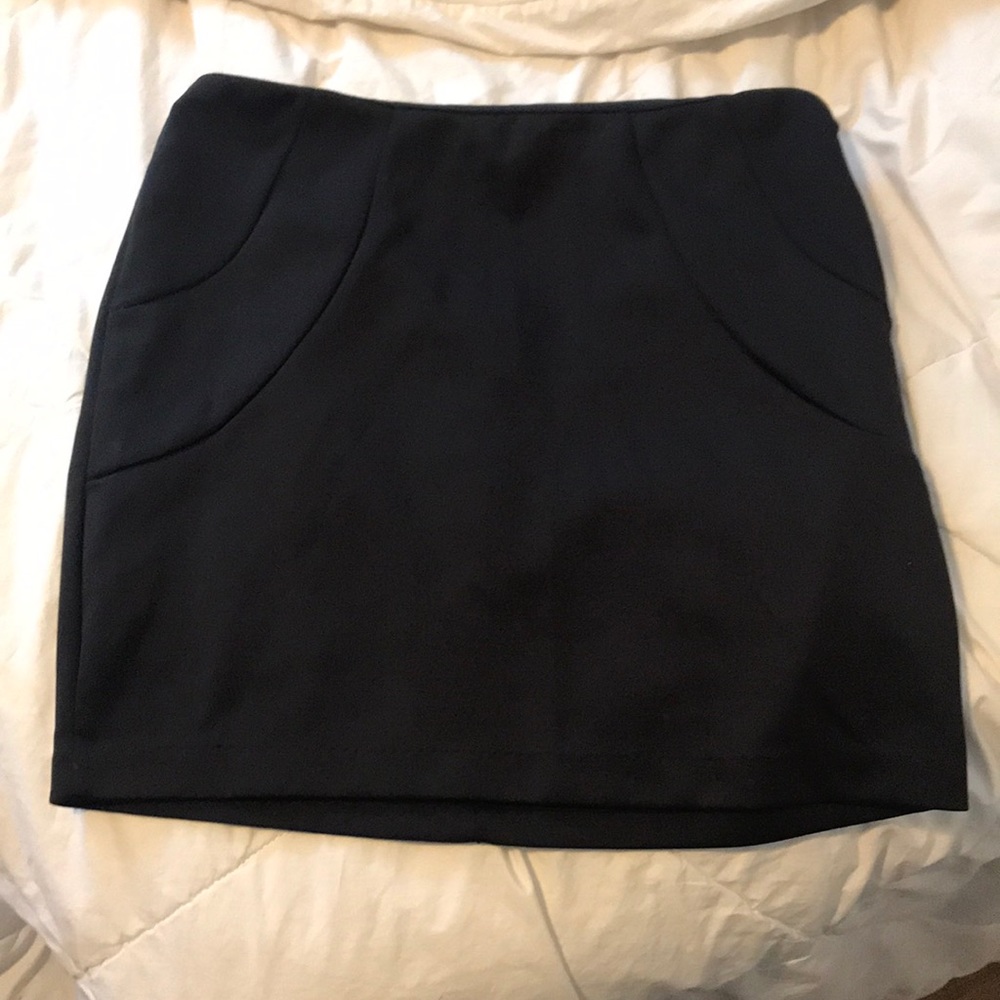 Tight black mini skirt